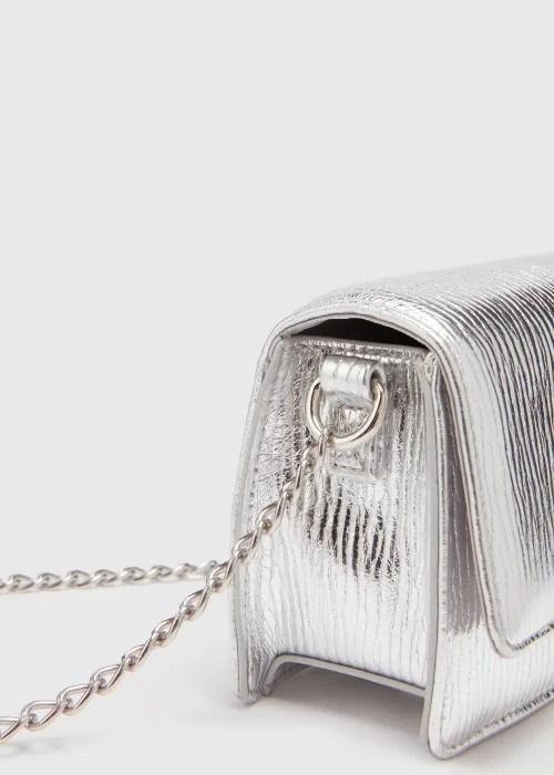 Silver Cross Body Bag - One Size Image 4