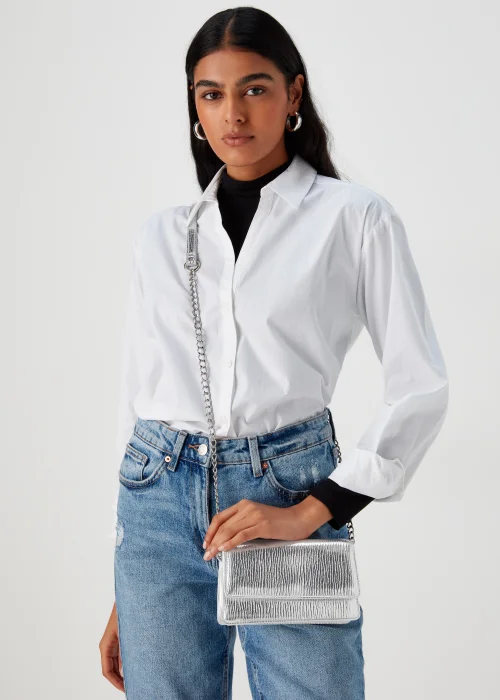 Silver Cross Body Bag - One Size Image 2