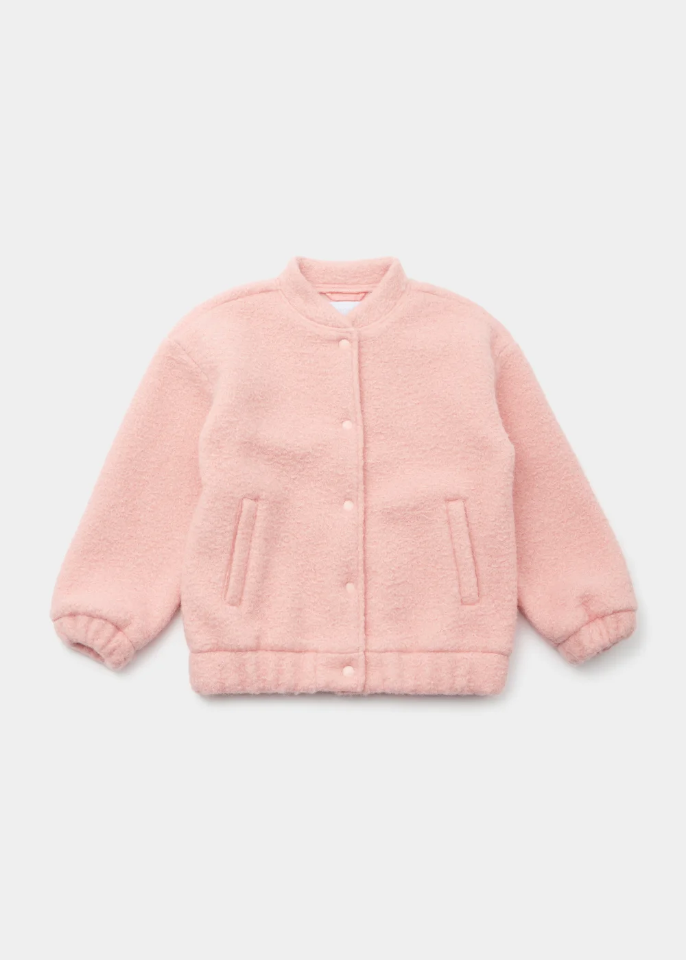 Girls Blush Boucle Bomber Jacket (4-15yrs) - 4 Yrs Image 1