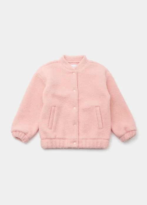 Girls Blush Boucle Bomber Jacket (4-15yrs) - 4 Yrs Image 1