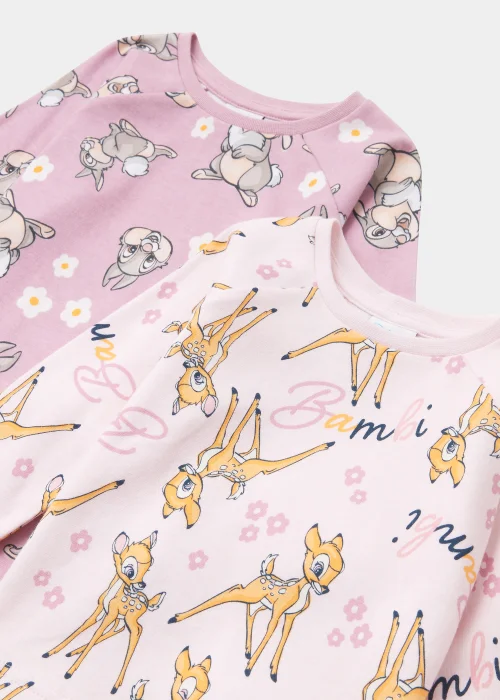 Kids 2 Pack Disney Bambi & Thumper Pyjama Sets (9mths-7yrs) - Age 9 - 12 Months Image 2