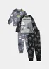 Kids 2 Pack Grey Star Wars Pyjama Sets (3-9yrs) - Age 4 Years Image 1