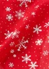 Red Christmas Snowflake Woven Scarf - One Size Image 2