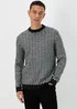 Black Zig Zag Print Sweatshirt - Small Image 1