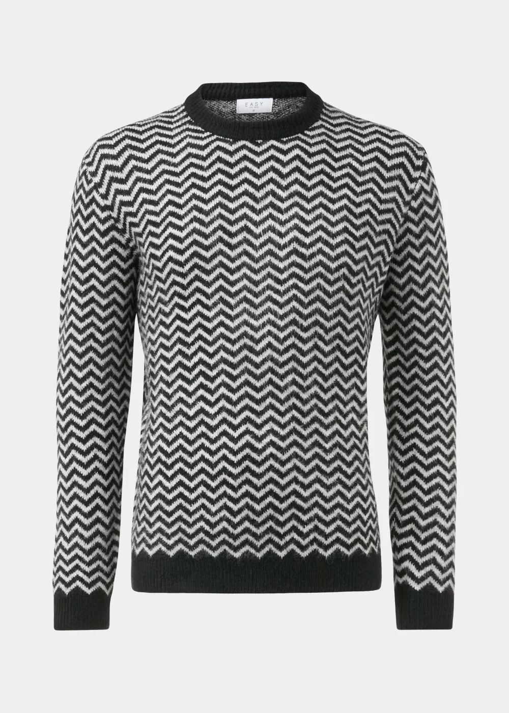 Black Zig Zag Print Sweatshirt - Small Image 5