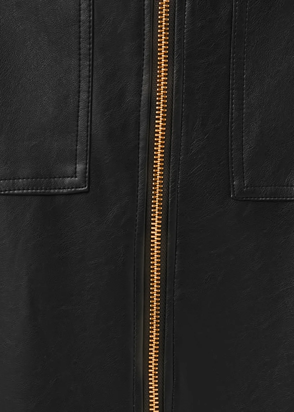 Et Vous Black PU Pencil Skirt - Size 8 Image 6