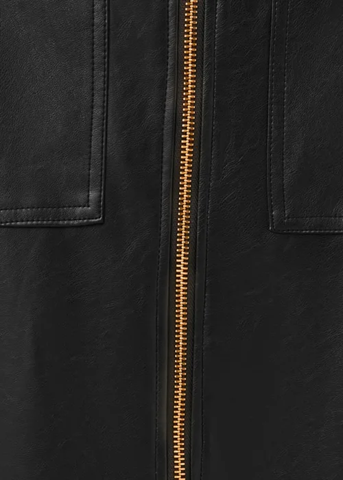 Et Vous Black PU Pencil Skirt - Size 8 Image 6