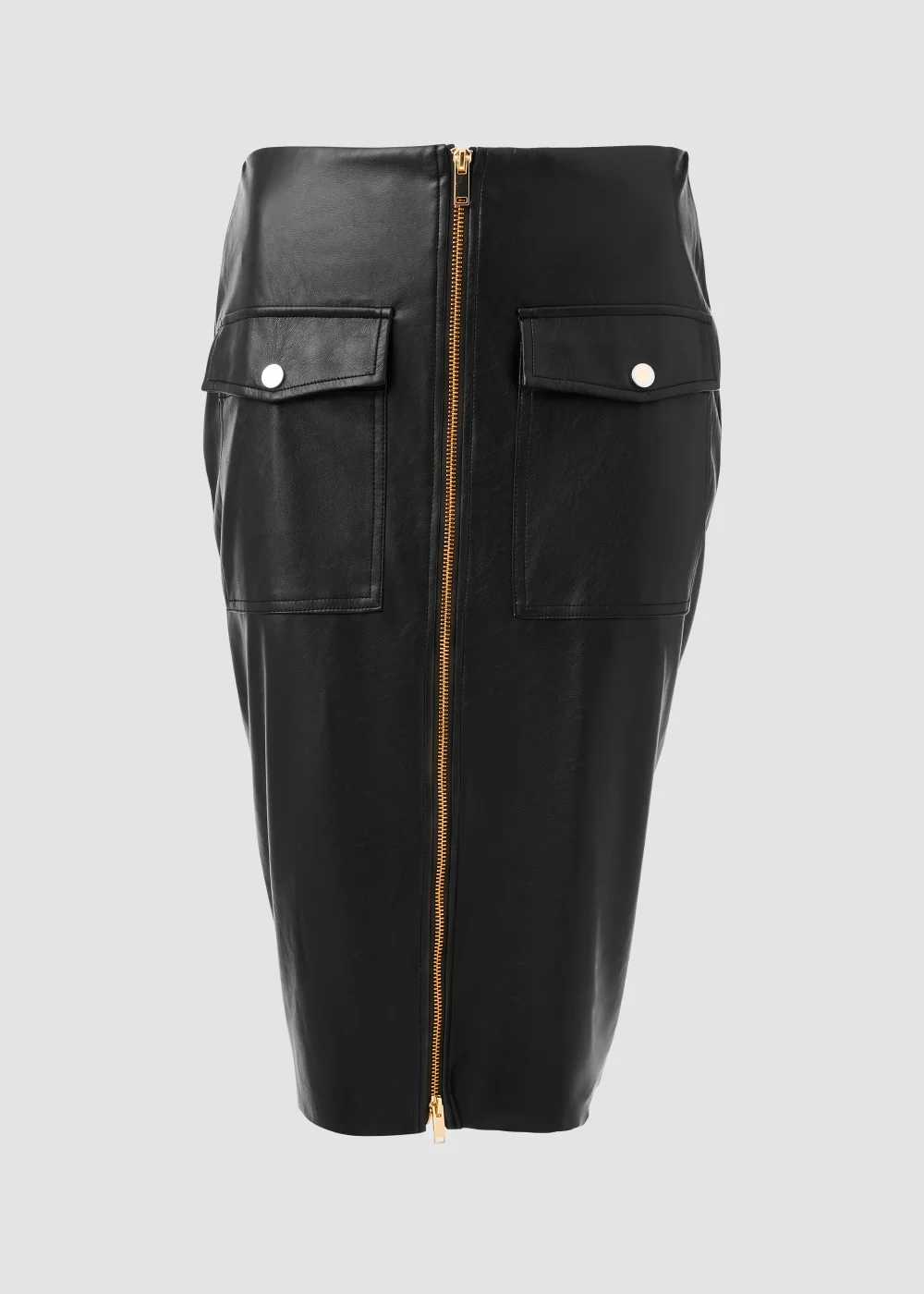Et Vous Black PU Pencil Skirt - Size 8 Image 5