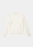 Girls Cream Fringe Cable Knit Jumper (4-13yrs) - Age 4 Years Image 1