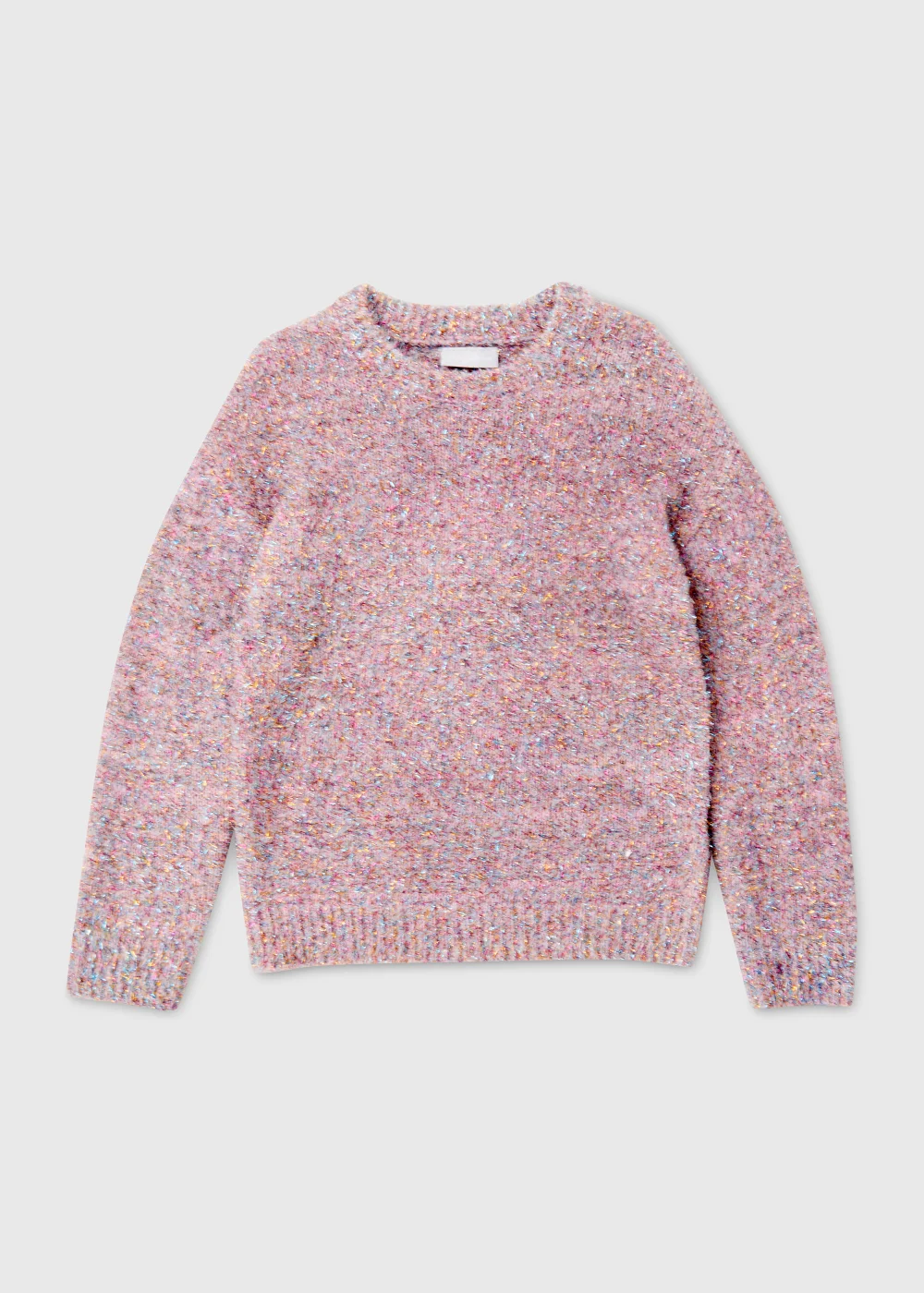Girls Pink Tinsel Jumper (4-12yrs) - Age 4 Years Image 1
