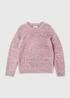 Girls Pink Tinsel Jumper (4-12yrs) - Age 4 Years Image 1