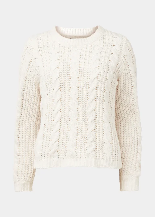 JDY Josia Ecru Cable Knit Jumper - 8 Image 5