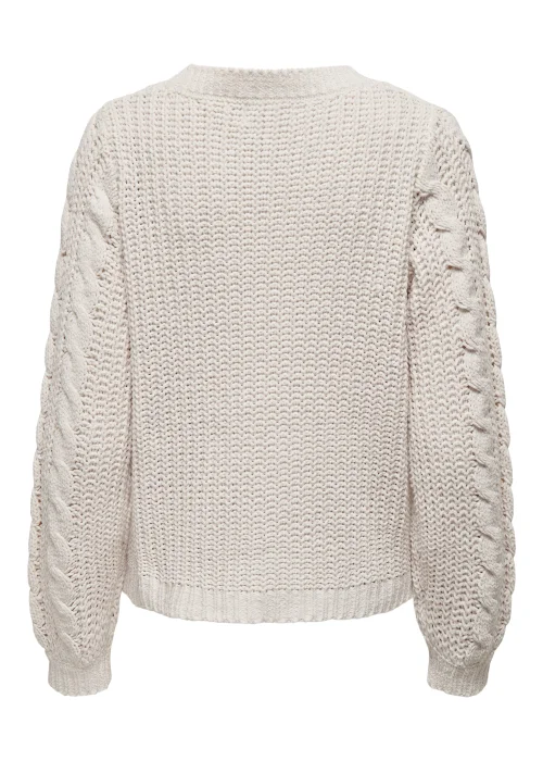 JDY Josia Ecru Cable Knit Jumper - 8 Image 6