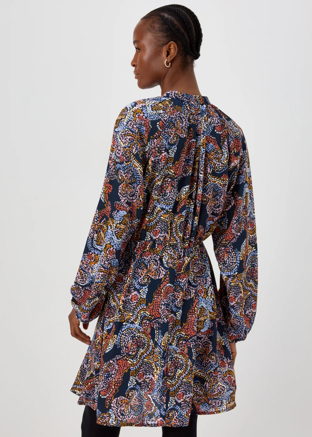 JDY Cana Multicoloured Print Long Sleeve Mini Dress - 8 Image 2