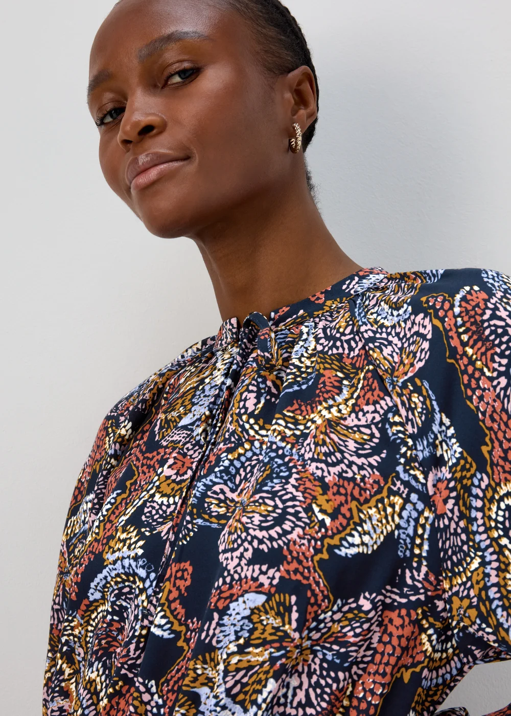 JDY Cana Multicoloured Print Long Sleeve Mini Dress - 8 Image 3