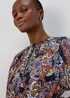 JDY Cana Multicoloured Print Long Sleeve Mini Dress - 8 Image 3