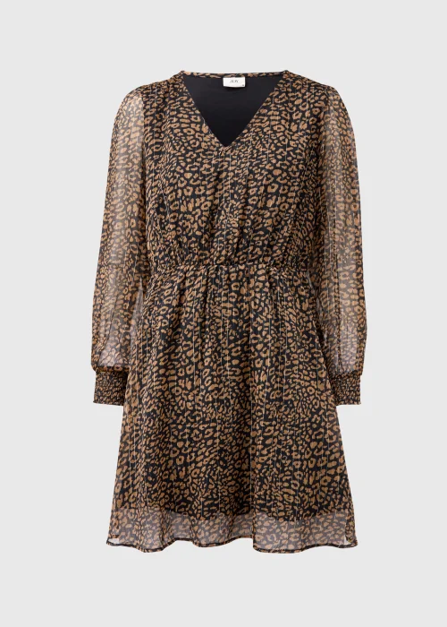 JDY Cody Brown V Neck Long Sleeve Dress - 12 Image 5