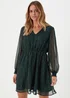 JDY Cody Green V Neck Long Sleeve Dress - 8 Image 1
