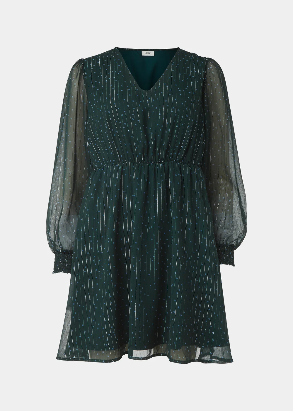 JDY Cody Green V Neck Long Sleeve Dress - 8 Image 5