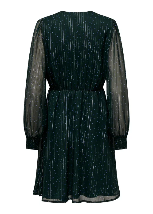JDY Cody Green V Neck Long Sleeve Dress - 8 Image 6