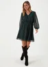 JDY Cody Green V Neck Long Sleeve Dress - 8 Image 4
