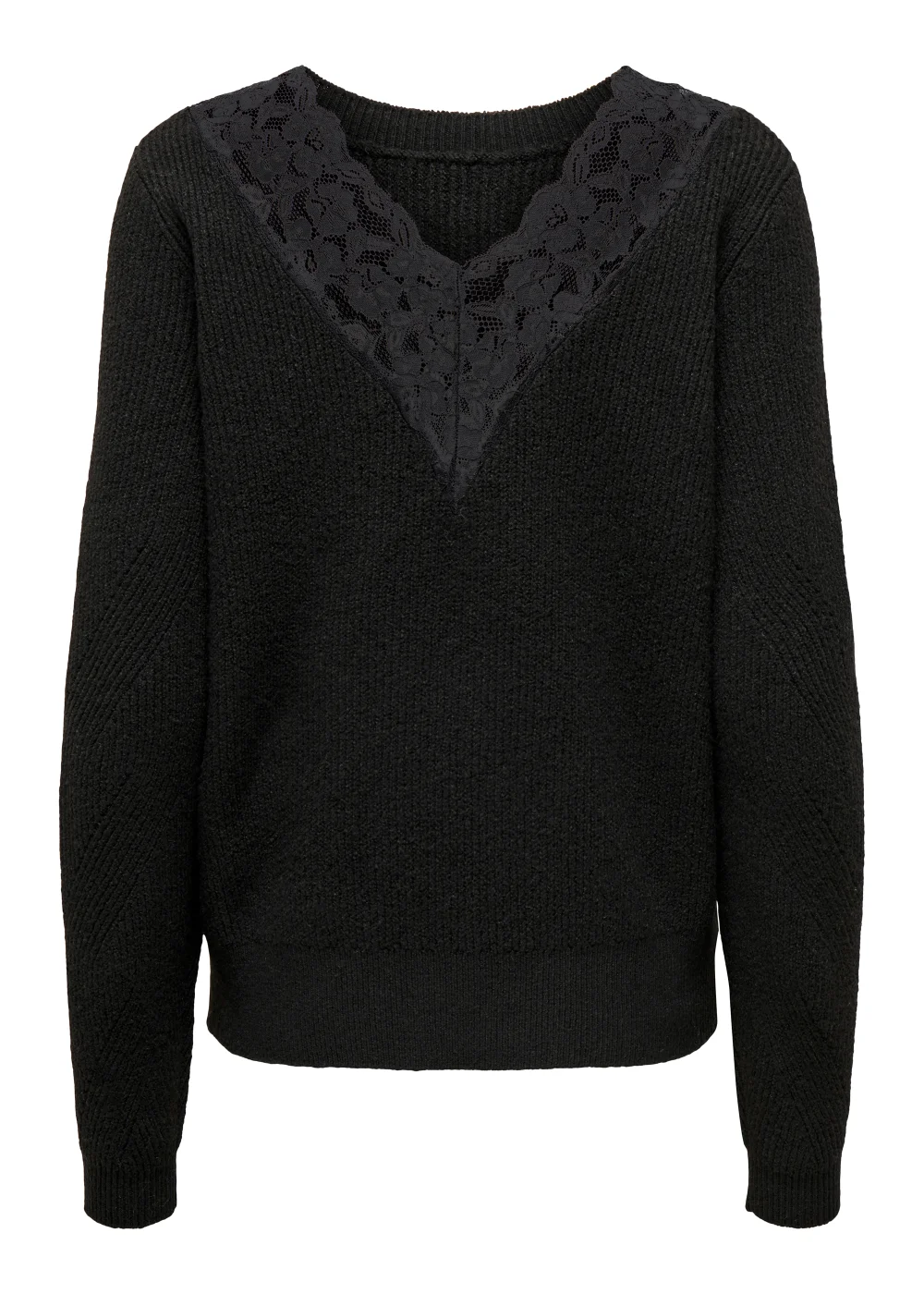 JDY Mary Black Lace Long Sleeve Jumper - 8 Image 5