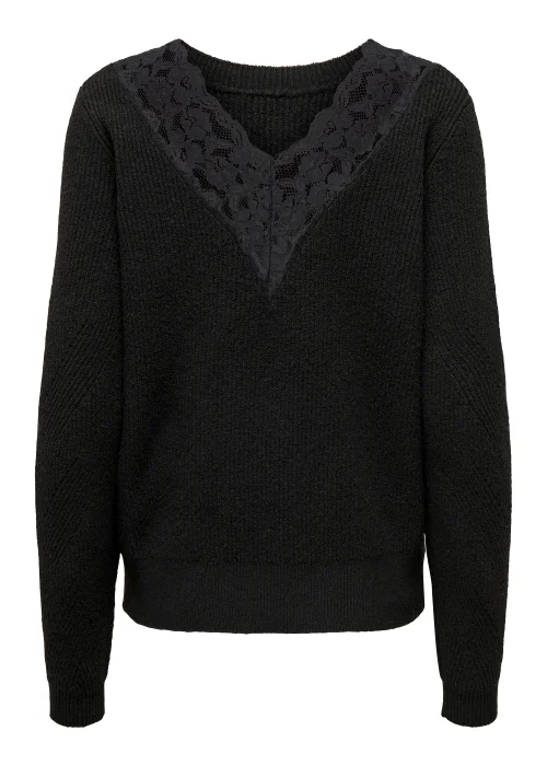 JDY Mary Black Lace Long Sleeve Jumper - 8 Image 5