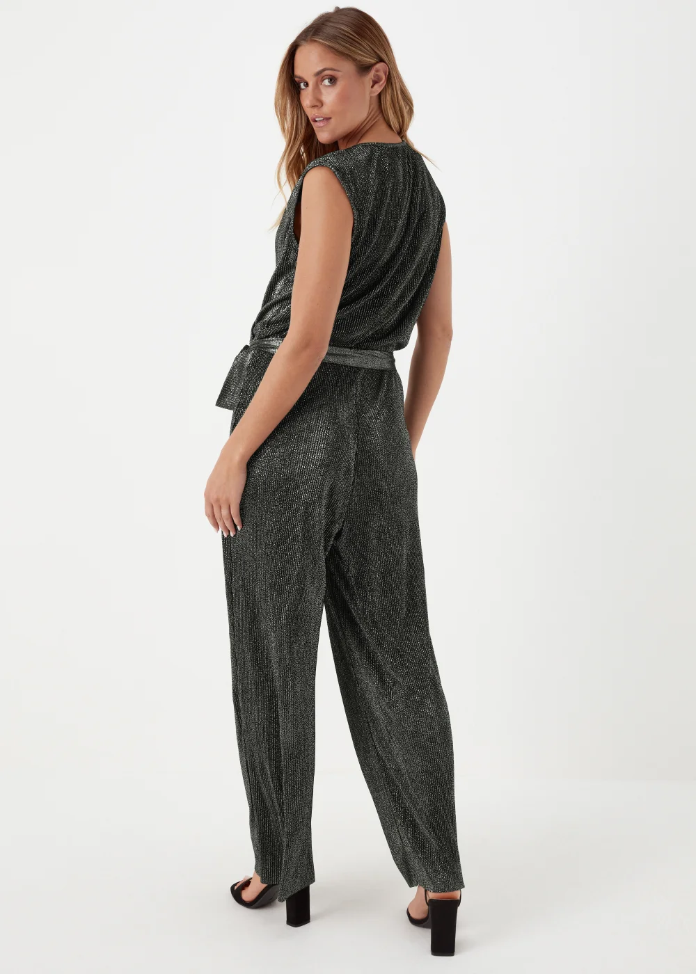 JDY Vilma Black Glitter Jumpsuit - 14 Image 2