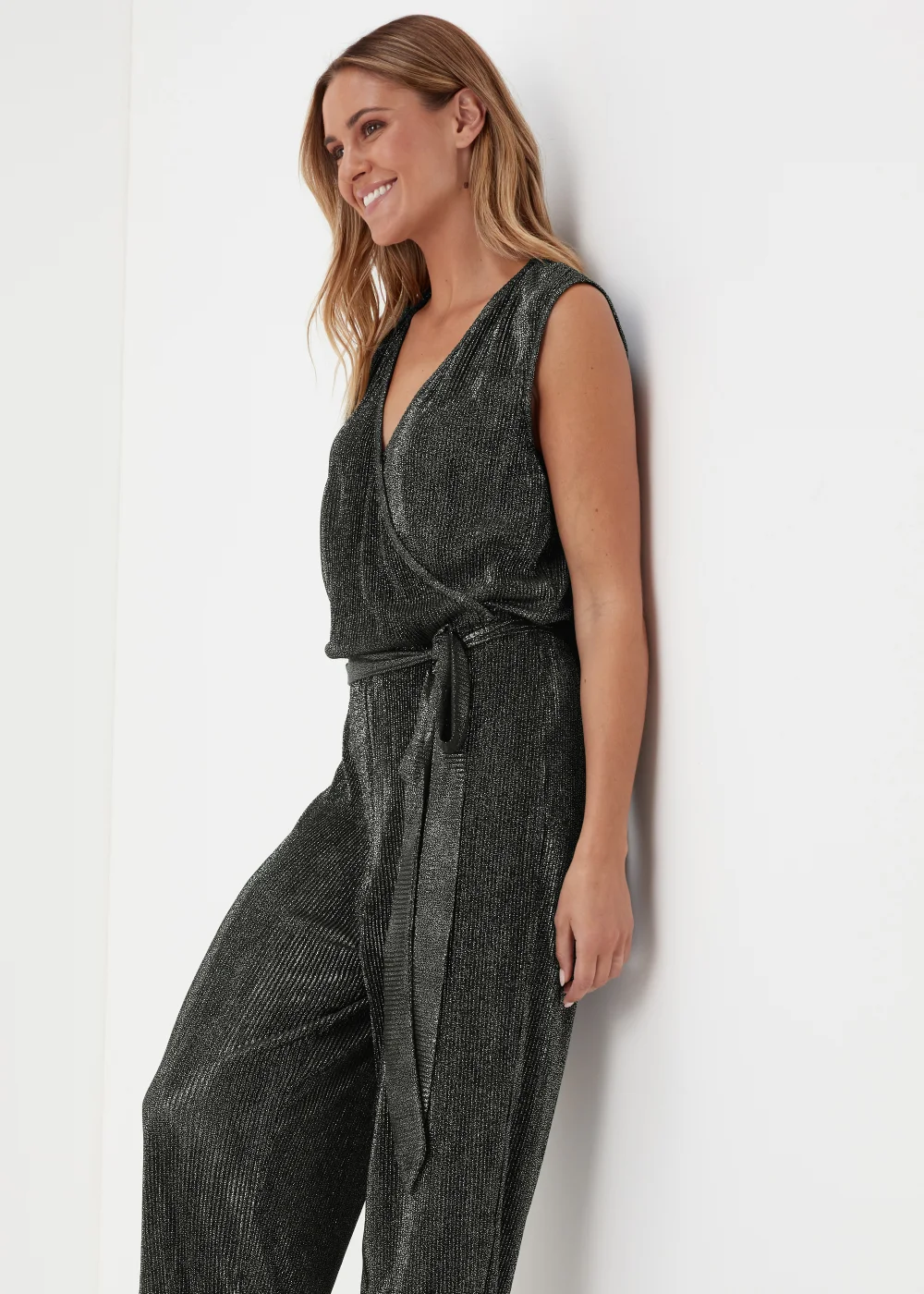 JDY Vilma Black Glitter Jumpsuit - 14 Image 4