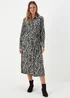 JDY Caine Black Long Sleeve Midi Shirt Dress - 8 Image 1