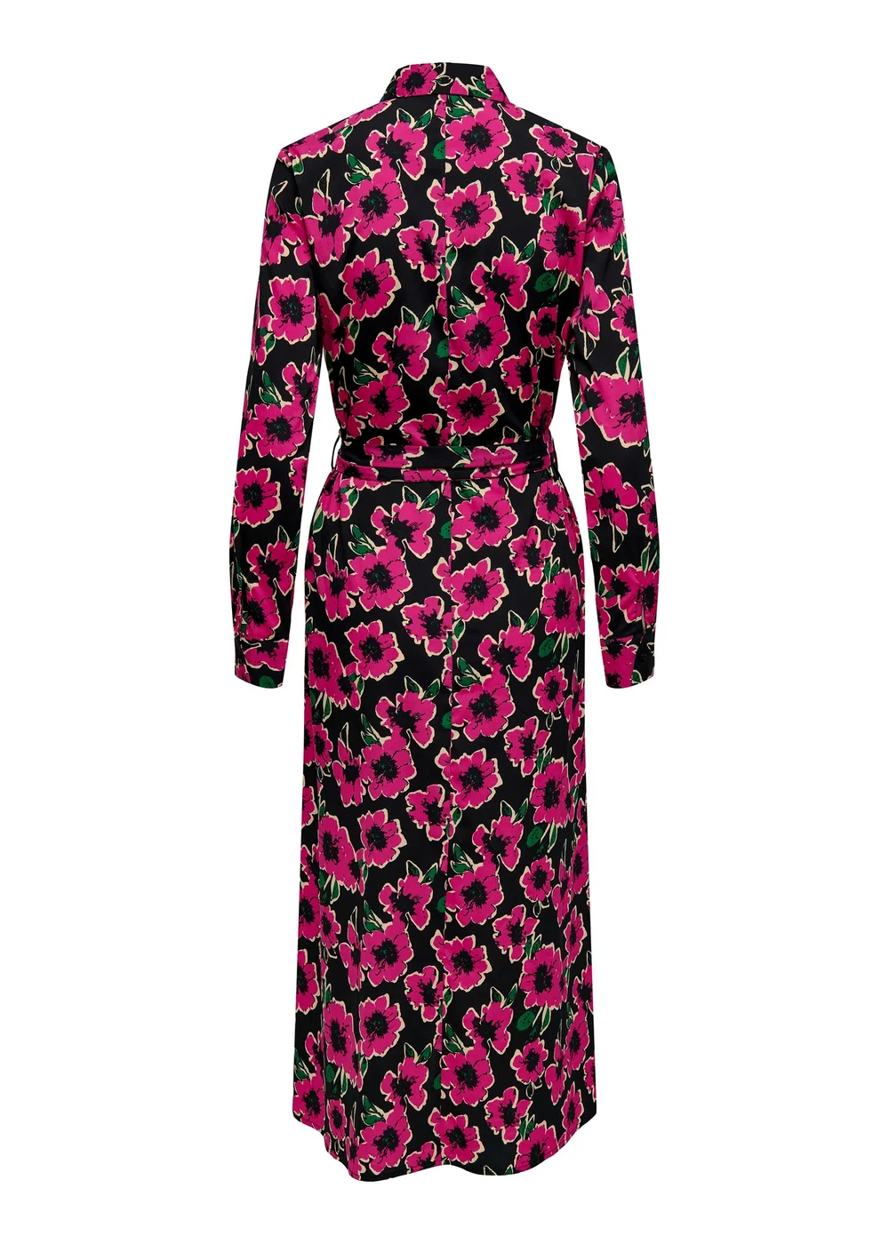 JDY Caine Pink Floral Midi Shirt Dress - 10 Image 6