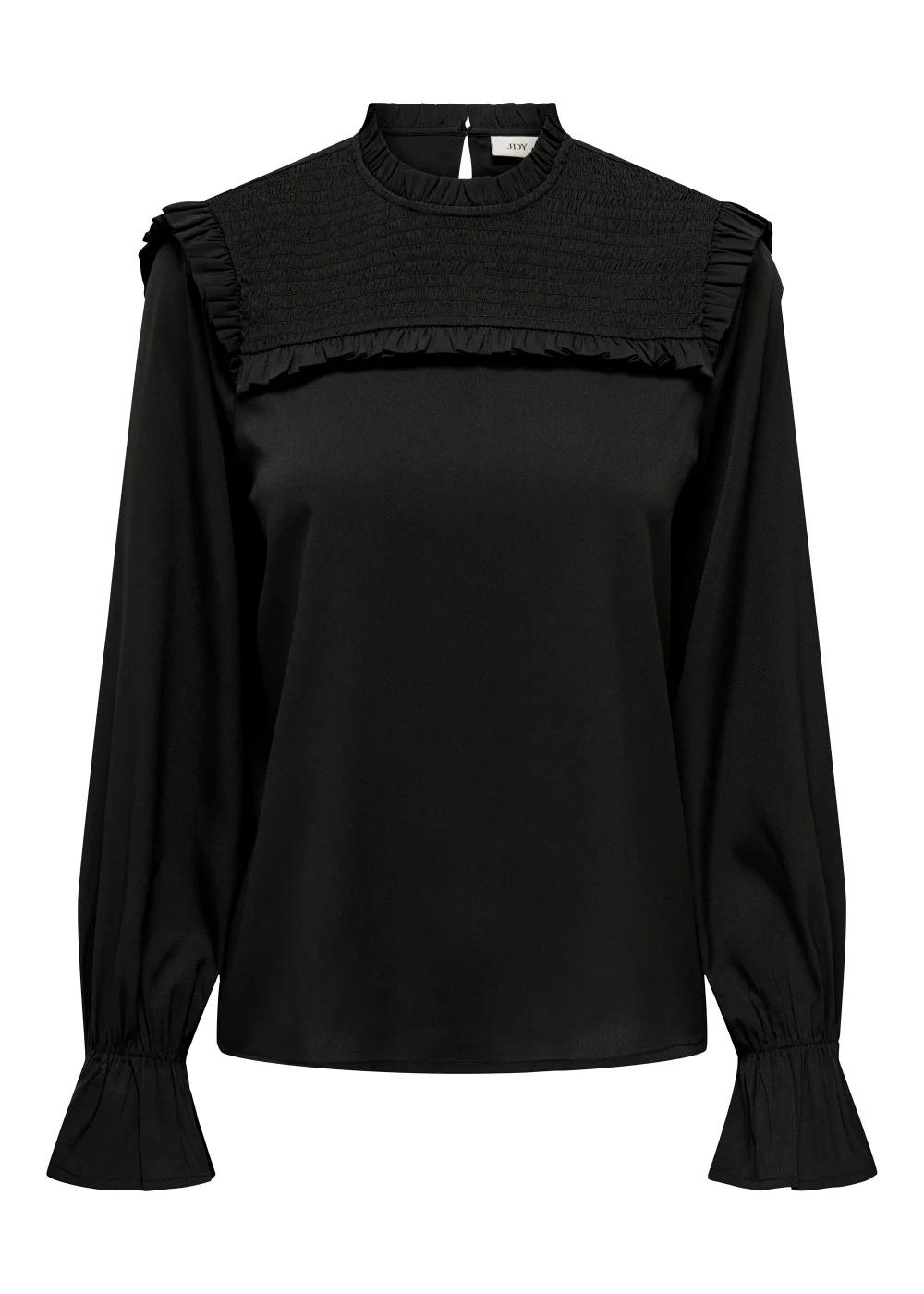 JDY Caine Black Long Sleeve Smock Top - 8 Image 1