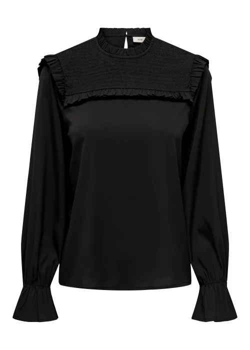JDY Caine Black Long Sleeve Smock Top - 8 Image 1