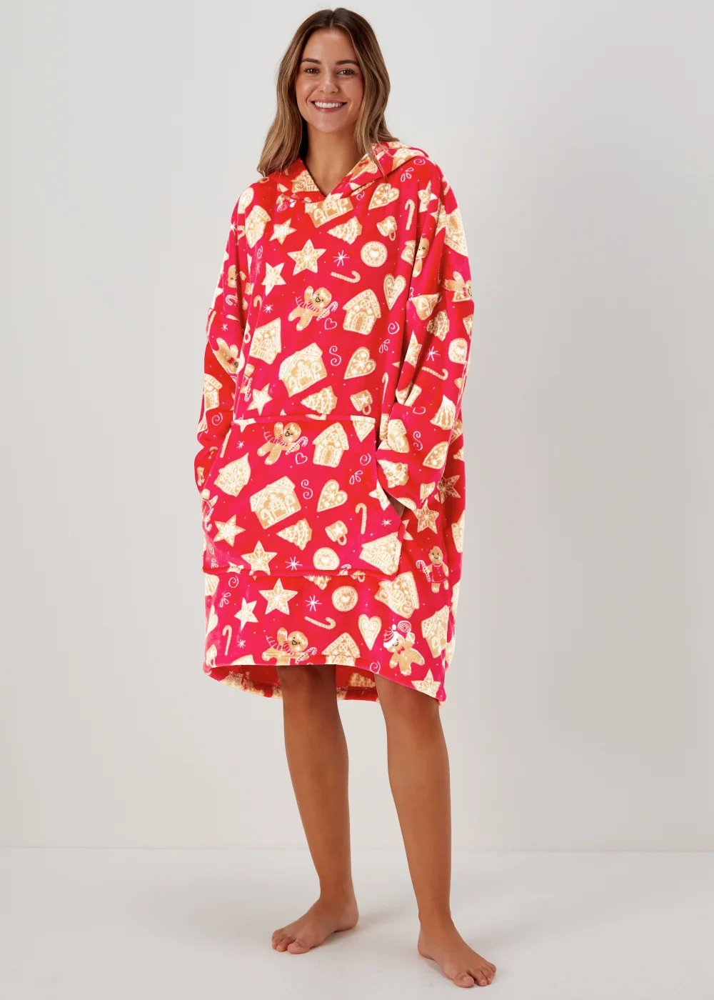Red Gingerbread Snuggle Hoodie - Extra small Image 1