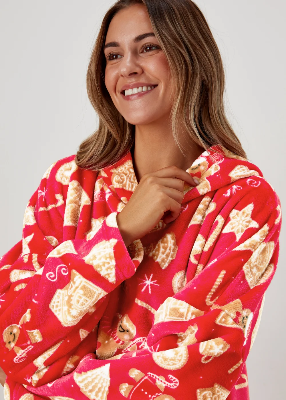 Red Gingerbread Snuggle Hoodie - Extra small Image 3