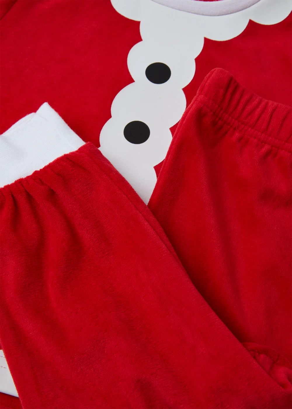 Kids Red Santa Fleece Christmas Pyjama Set (9mths-5yrs) - Age 9 - 12 Months Image 2