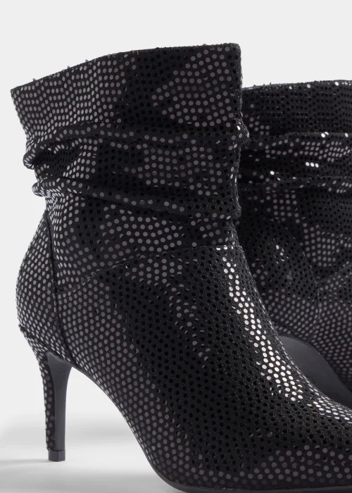 Black Sequin Point Heels - Size 3 Image 2