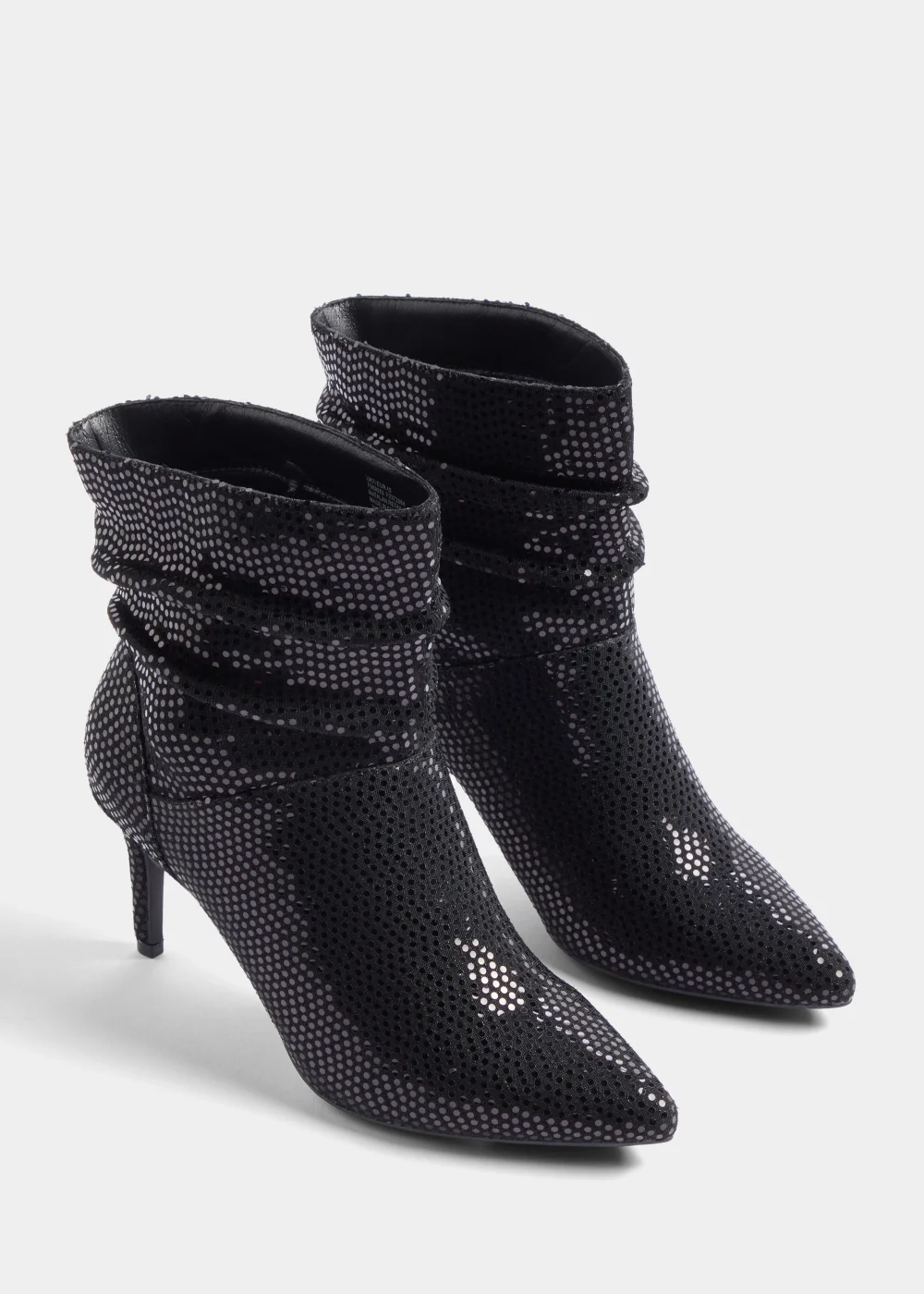 Black Sequin Point Heels - Size 3 Image 1