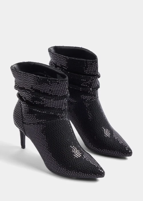 Black Sequin Point Heels - Size 3 Image 1
