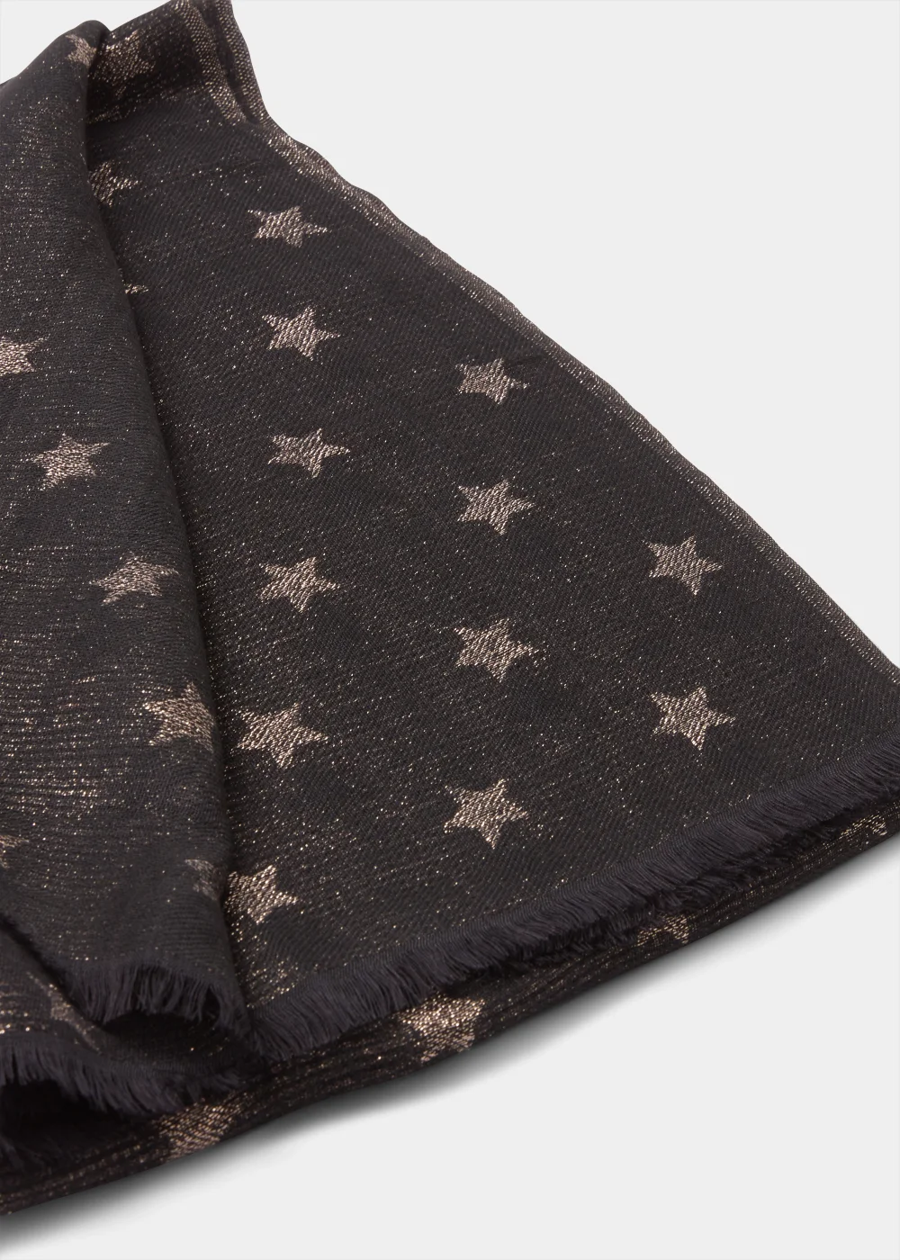 Black Star Woven Scarf - One Size Image 2