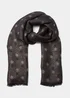 Black Star Woven Scarf - One Size Image 1