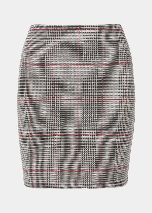 Grey Check Textured Mini Skirt - Size 8 Image 5