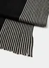 Black & Grey Thick Woven Scarf - One Size Image 2