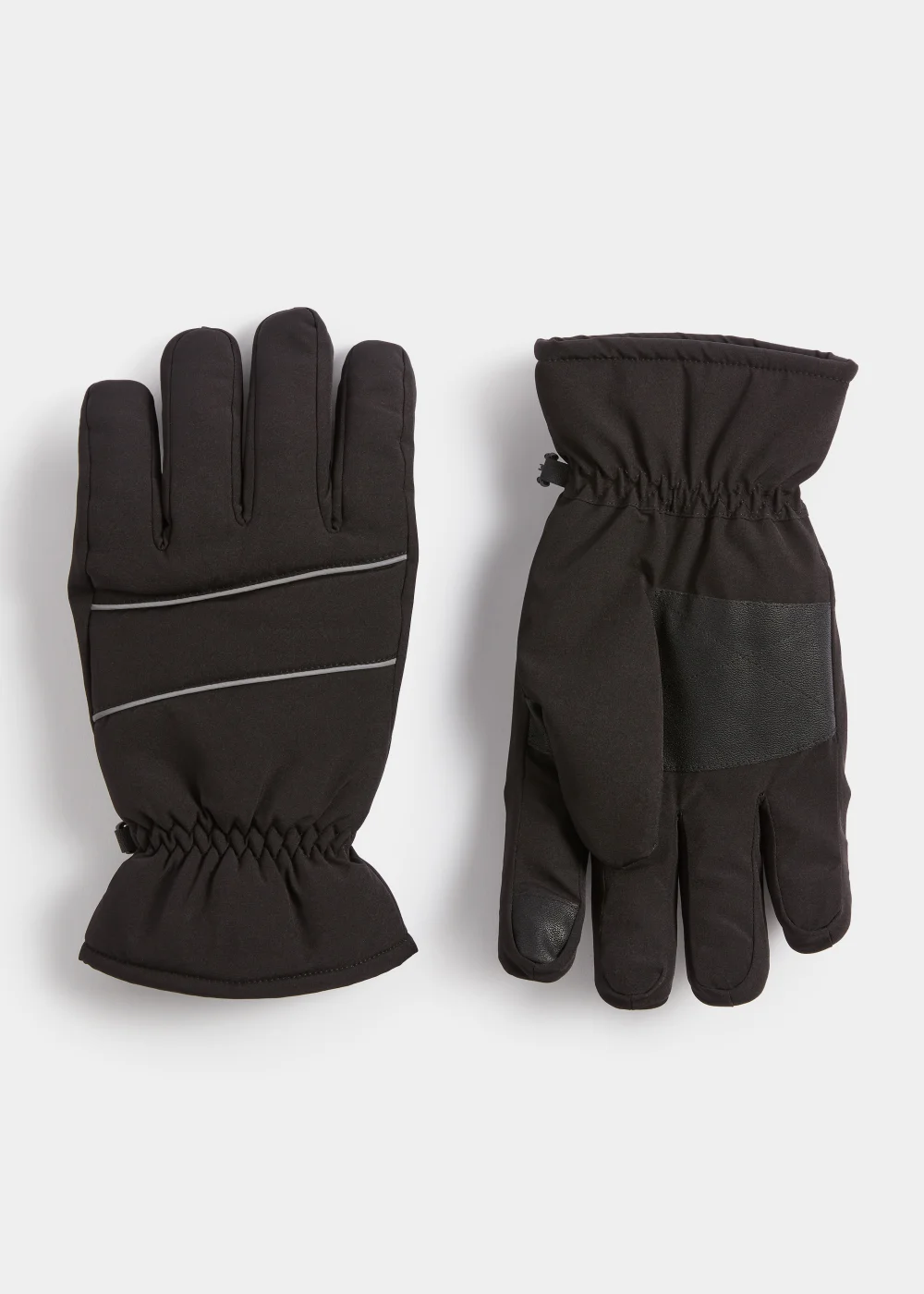 Black Stripe Ski Gloves - Small/Medium Image 1