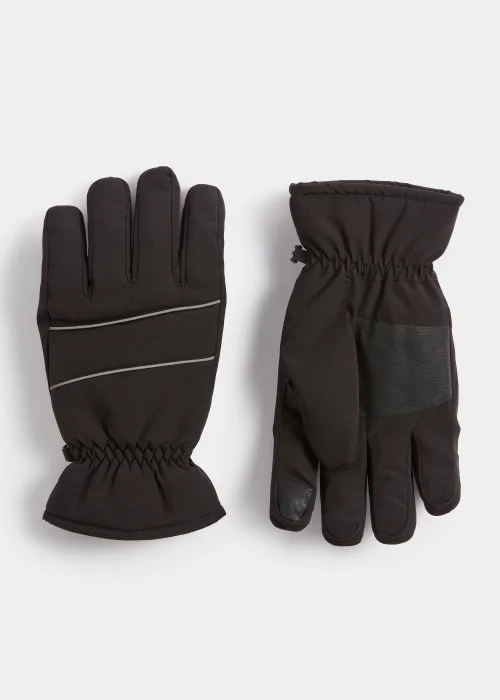 Black Stripe Ski Gloves - Small/Medium Image 1