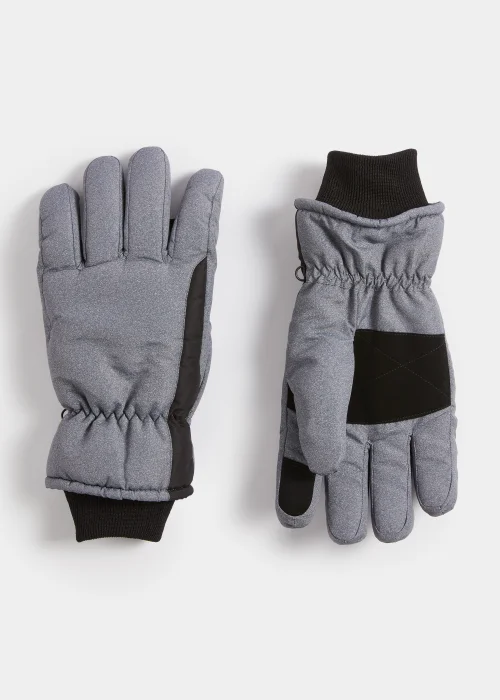 Grey Ski Gloves - S/M Image 1