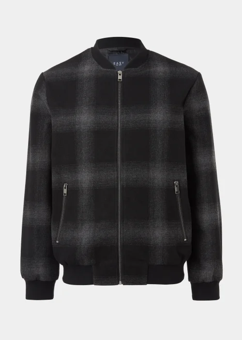 Charcoal Check Bomber Jacket - S Image 5