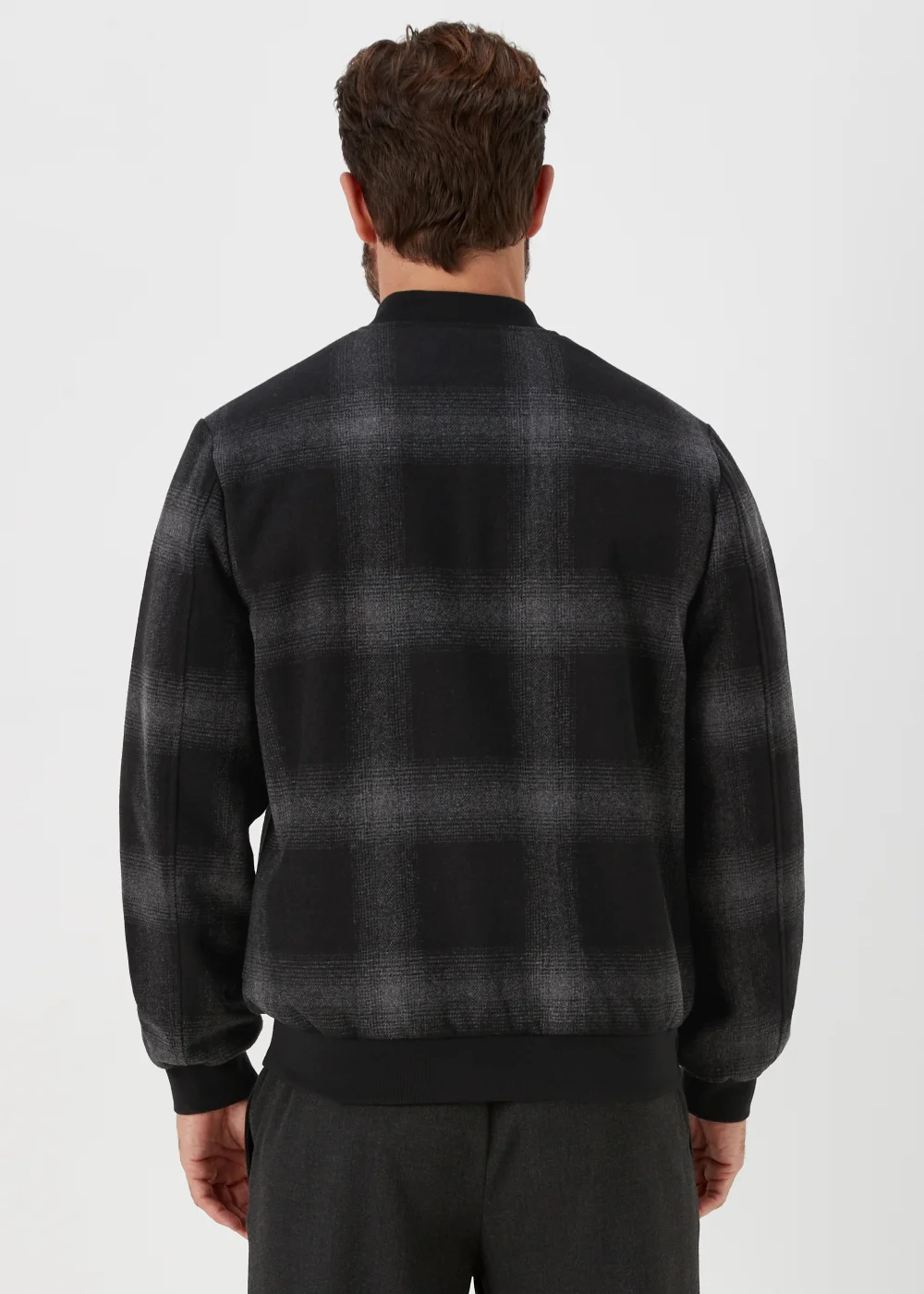Charcoal Check Bomber Jacket - S Image 2