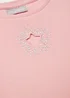 Girls Pink Ribbed Star Long Sleeve Top (4-13yrs) - Age 4 Years Image 2