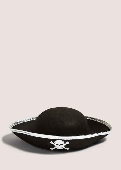 Kids Black Pirate Hat (29.5cm x 22cm x 8.5cm) Image 1